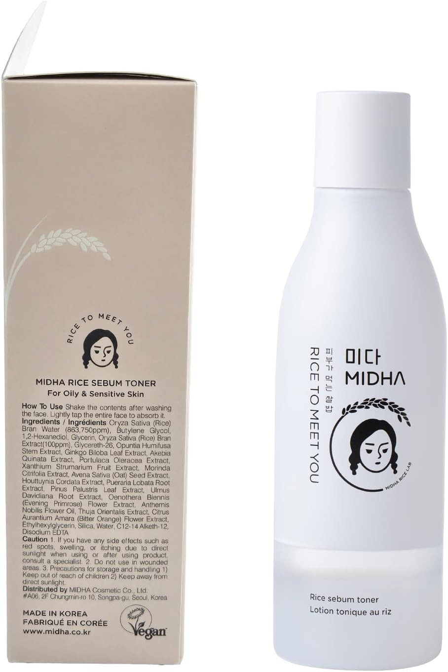 MIDHA Rice Sebum Toner,6.76fl.oz/200ml,
