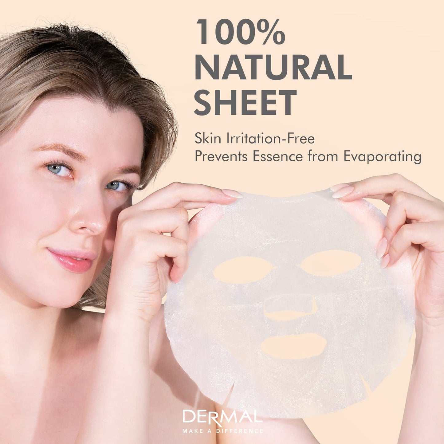 DERMAL 12 Combo Pack Collagen Essence Korean Face Mask Best Value Set - Hydrating & Soothing Facial Mask with Panthenol - Hypoallergenic Sheet Mask for All Skin Types - Natural Home Spa Treatment Mask