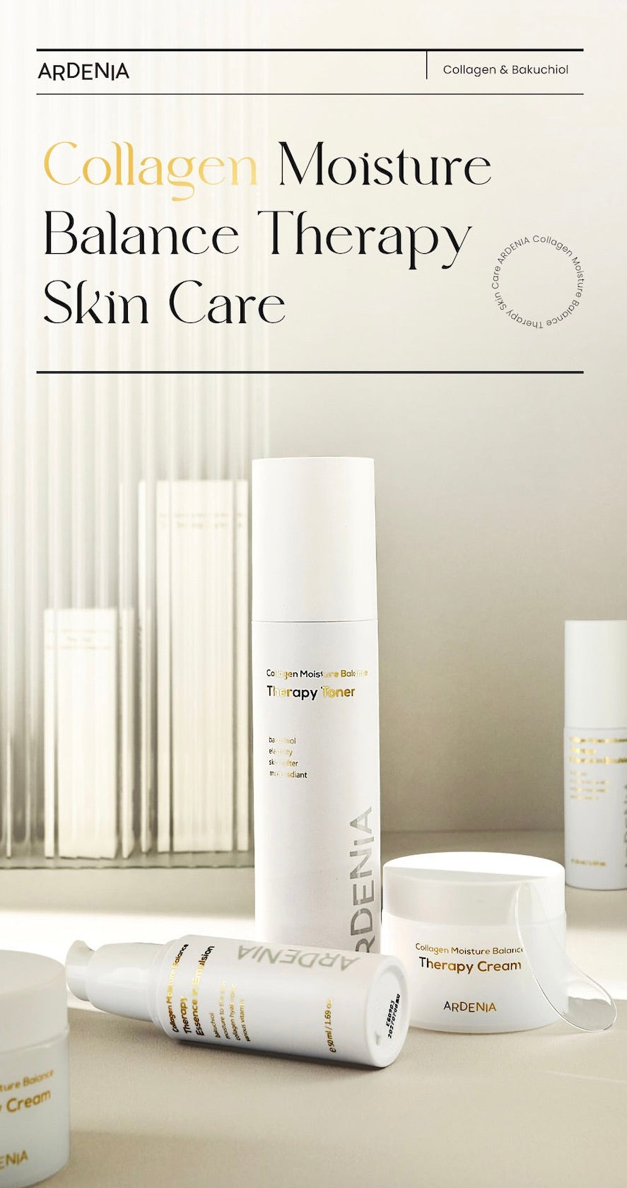 Adenia Collagen Moisture Balance Therapy Toner, serum & Cream 3 Pcs Set