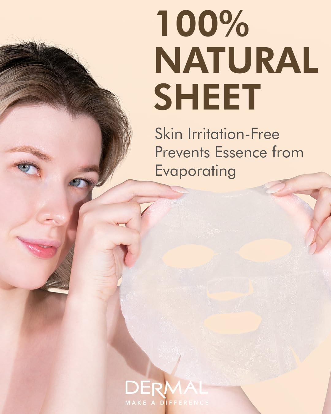 DERMAL Snail Collagen Essence Facial Mask Sheet 23g Pack of 10