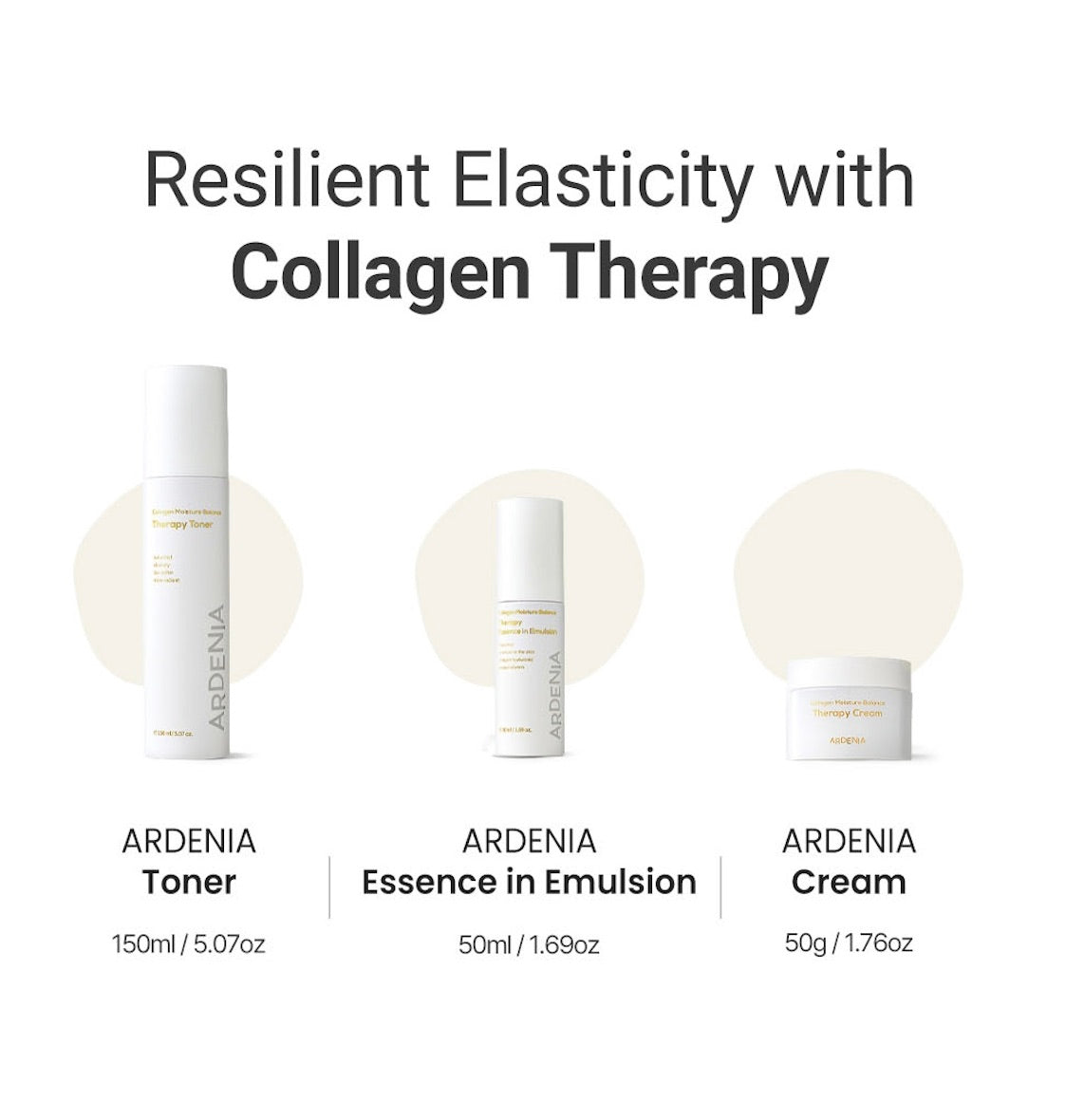 Adenia Collagen Moisture Balance Therapy Toner, serum & Cream 3 Pcs Set