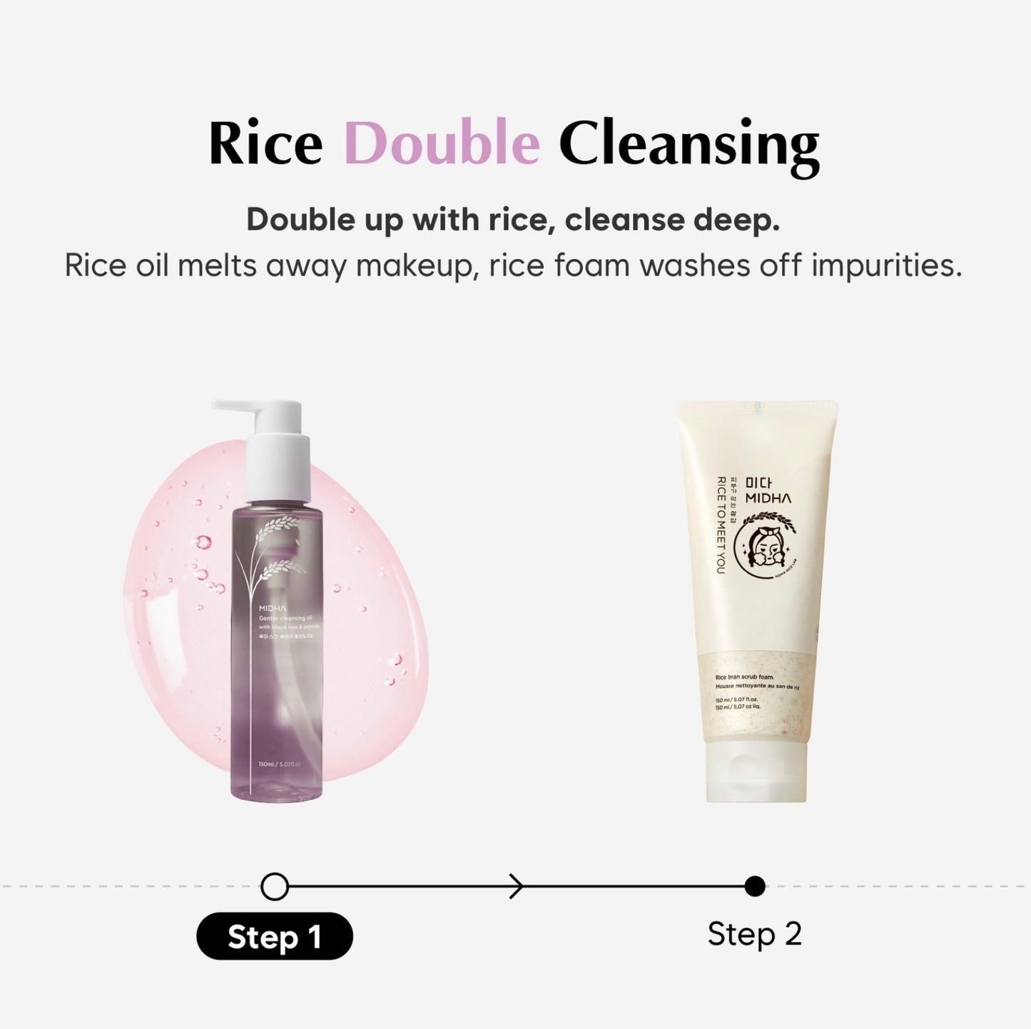 MIDHA Gentle Cleansing Oil With black rice & peptides