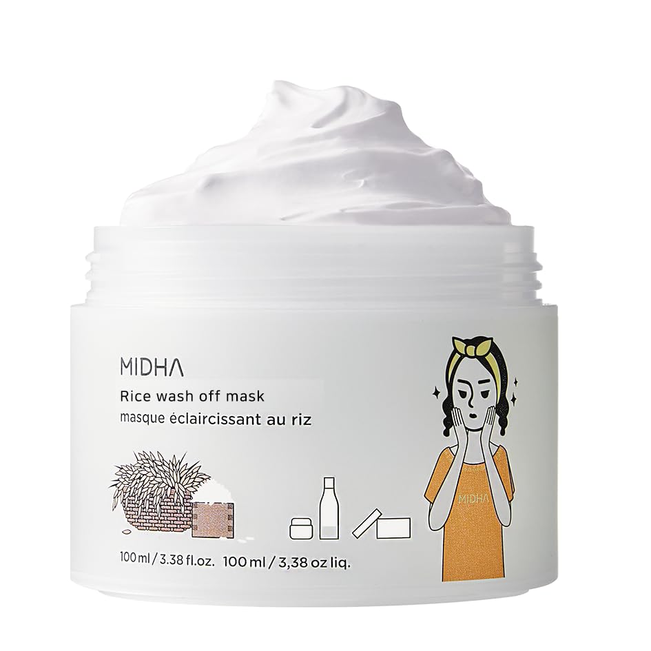 MIDHA Rice Mask, Facial Wash-off mask 100ml