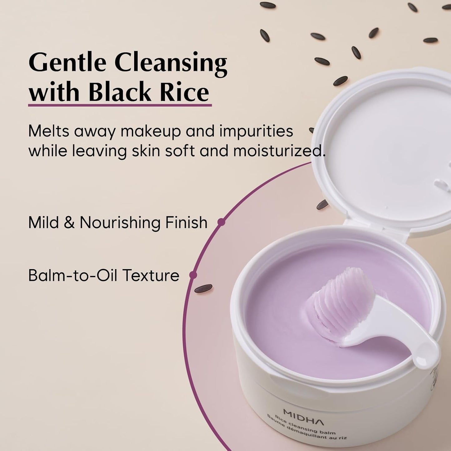 MIDHA Rice Cleansing Balm, 3.38fl.oz/100ml
