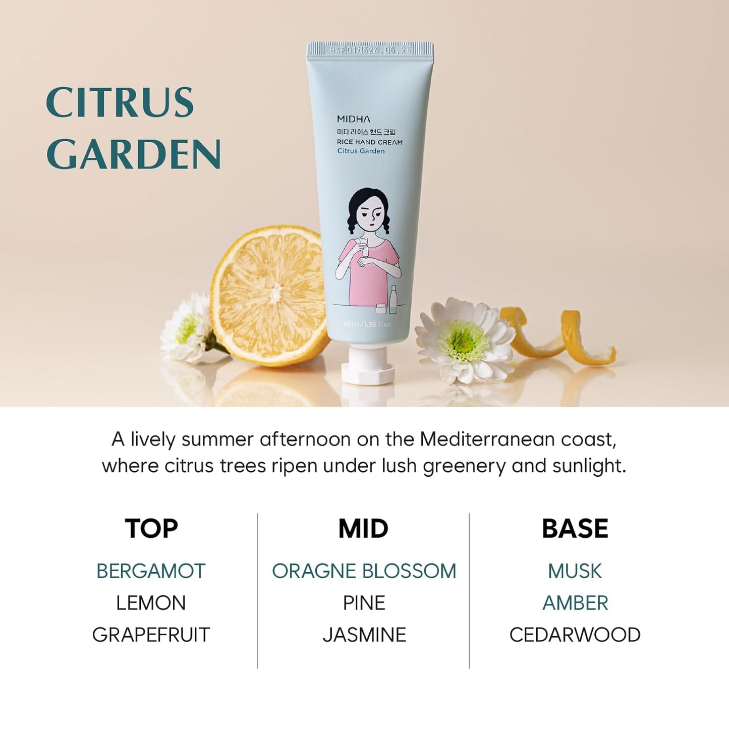 MIDHA Rice Hand Cream Set, 1.35fl.oz/40ml