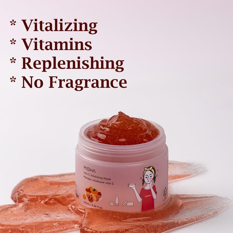 MIDHA Vita C Vitalizing Mask, Facial Wash-off mask 100ml