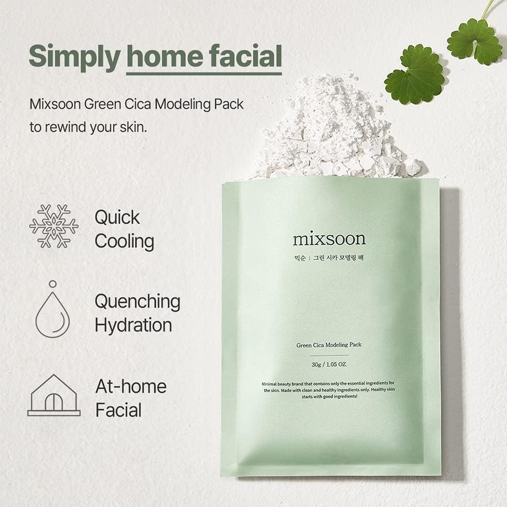mixsoon Green Cica Modeling Face Mask 5ea