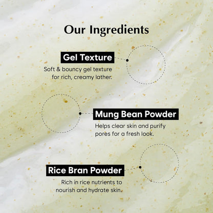 MIDHA Low pH Rice Gentle Cleanser with Mung Bean