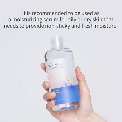 mixsoon Glacier Water Hyaluronic Acid Serum - Non-greasy Hydration Booster, Firming Facial Serum For Radiant, Dewy Skin - Korean Serum for Glass Skin (10.14 fl.oz / 300ml)
