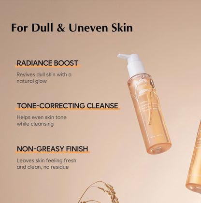 MIDHA Brightening Cleansing Oil with brown rice & vitamin C