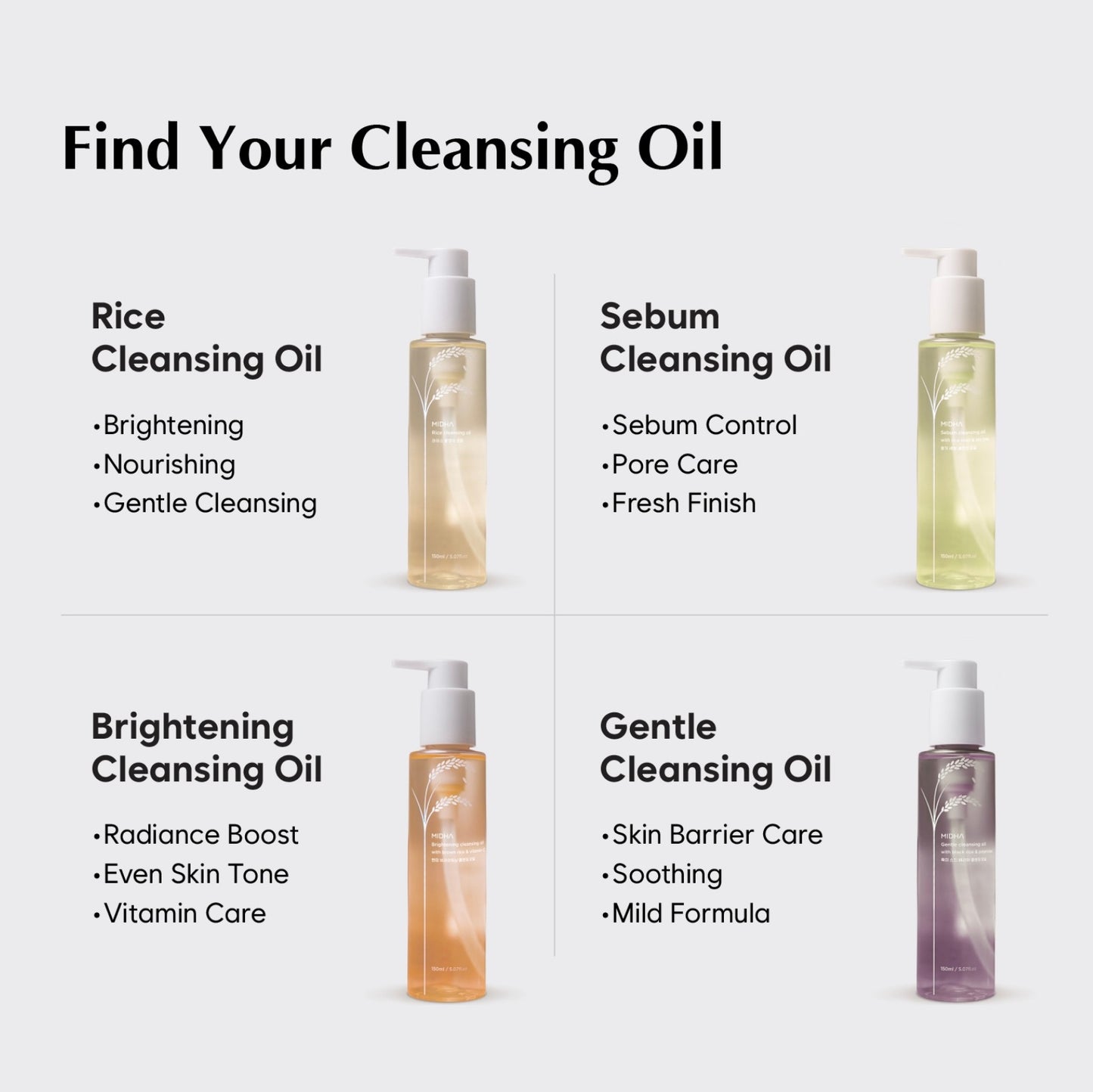 MIDHA Brightening Cleansing Oil with brown rice & vitamin C