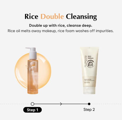 MIDHA Brightening Cleansing Oil with brown rice & vitamin C