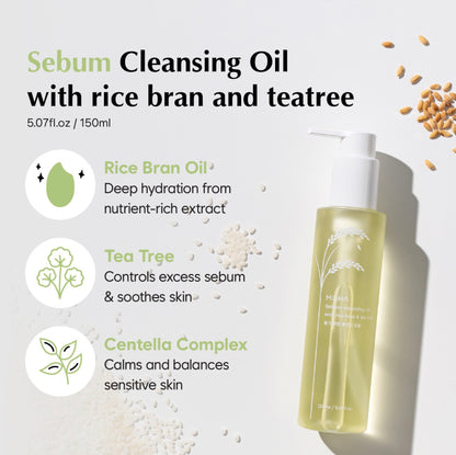 MIDHA Sebum Cleansing Oil With rice bran & tea tree