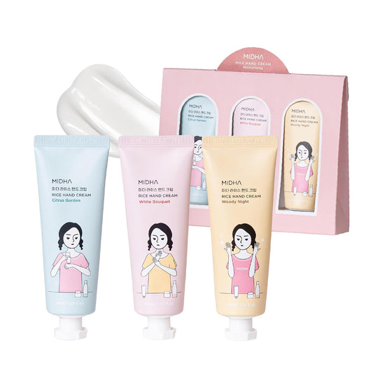 MIDHA Rice Hand Cream Set, 1.35fl.oz/40ml