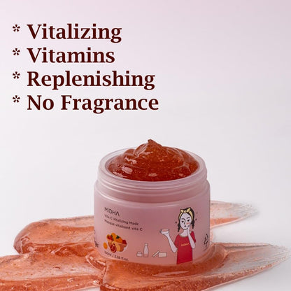 MIDHA Vita C Vitalizing Mask, Facial Wash-off mask 100ml
